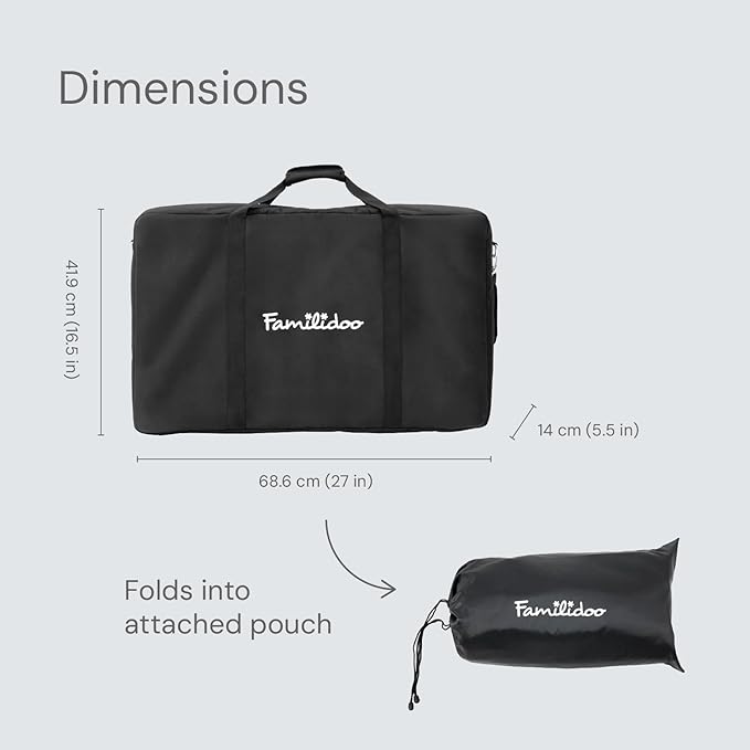 Familidoo Q1 Multi-Use Kids Wagon Stroller with Travel Bag – Foldable, Lightweight, All-Terrain for Kids & Pets – 5-Point Harness, Rain Cover, Compact Travel Design, Up to 132 lbs (Charcoal Gray)