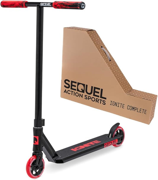 Sequel Ignite Stunt Scooter, Pro Complete Trick Scooter for Kids 8+, Beginner Skatepark BMX Scooter