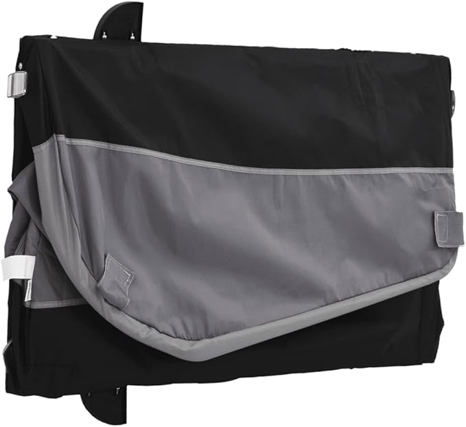 Bike Wagon Trailer, Bike Cart with Safety Flag, Bike Trailer Bicycle Cargo Trailer, Black and Gray 99.2 lb Iron, 26.8"x52.4"x26.8"