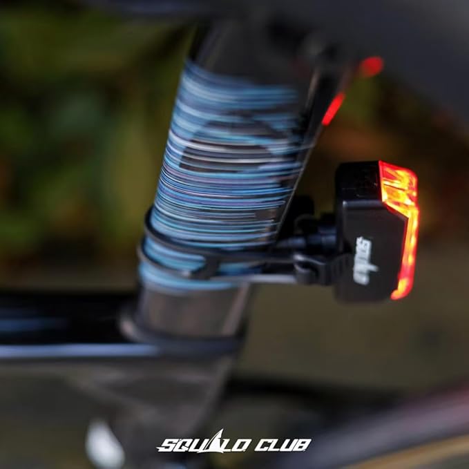 SQUALO 30 Lumens USB Rechargeable Bike Taillight, Clip on Bike Rear Light with 3 Light Modes 100m Viewable Range 120° Visibility IPX5 Waterproof for Cycling Safety