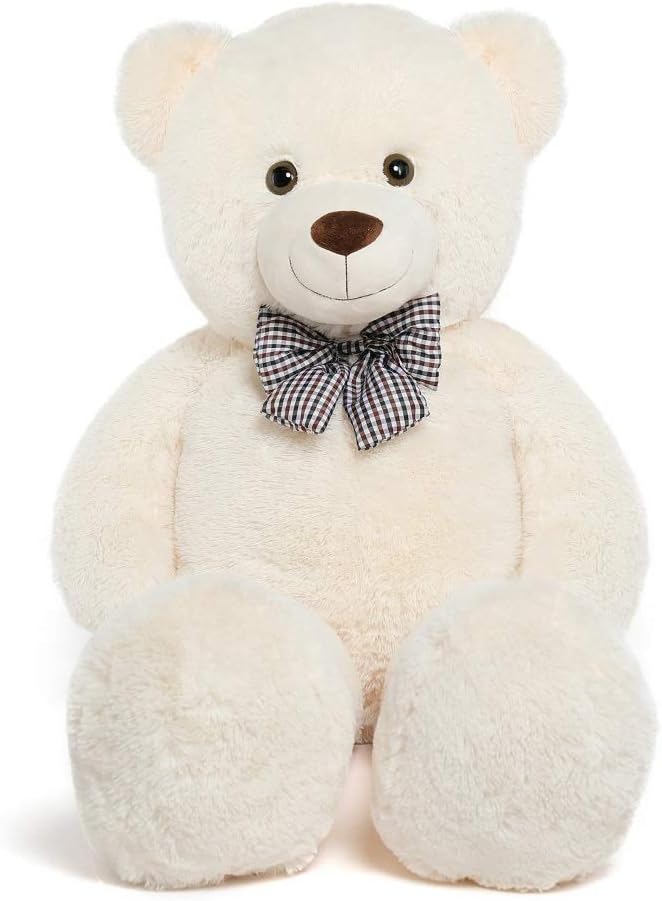 MaoGoLan Giant Teddy Bear Plush Toy - Ultra Soft & Cute Large Stuffed Animal 39 inches, Perfect for Baby Showers, Birthdays, Valentine’s Day Gifts (Kids, Couples, Family),Beige