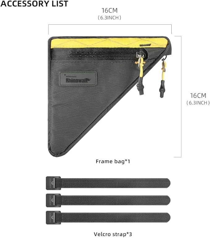 Rhinowalk Bicycle Front Frame Bag Bike Under Top Tube Triangle Bag Lightweight 1.7L Cycling Accessories Nylon Pack Pouch for Mountain Road Bike