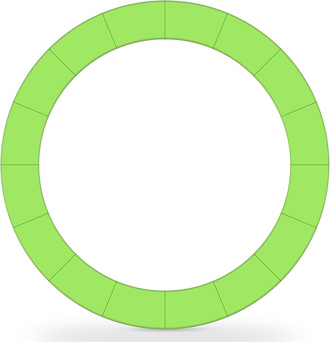 AW 12/13/14/15FT Trampoline Spring Cover Replacement Trampoline Safety Pad Trampoline Accessories, UV-Resistant, PVC EPE Foam Protection Blue/Multicolor/Green