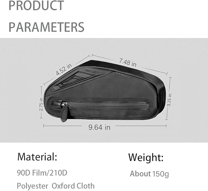 Bike Bag Top Tube, Bike Frame Bag Triangle Waterproof Bicycle Under Tube Bag for MTB Road Bike, Cycling Accessories