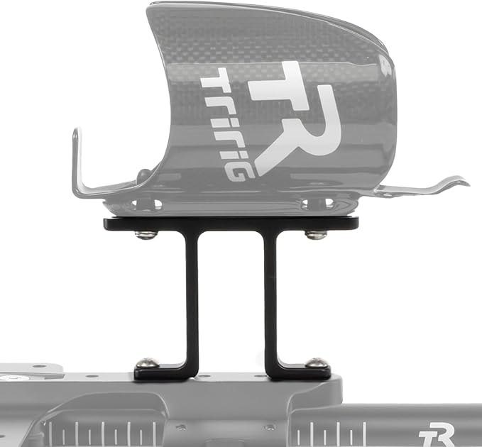 TRIRIG - BTA Bottle Mount Riser - Bike Water Bottle Cage Holder for Aerobar, Road and MTB Bikes - Adjustable Angle, T6-6061 Alloy, Handlebar Mount - Elevated Hydration System Accessories for Cycling