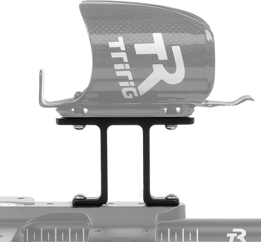 TRIRIG - BTA Bottle Mount Riser - Bike Water Bottle Cage Holder for Aerobar, Road and MTB Bikes - Adjustable Angle, T6-6061 Alloy, Handlebar Mount - Elevated Hydration System Accessories for Cycling