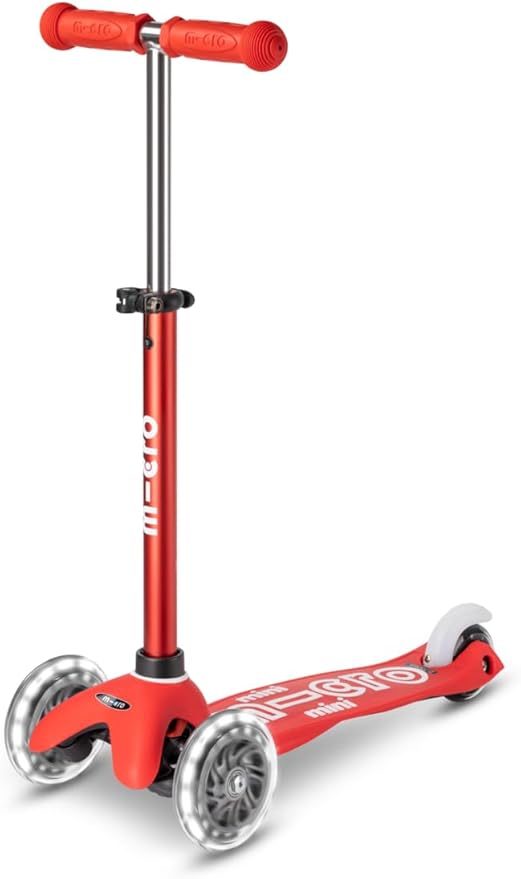 Micro Kickboard Mini Deluxe LED Three-Wheeled Lean-to-Steer Swiss-Designed Micro Scooter