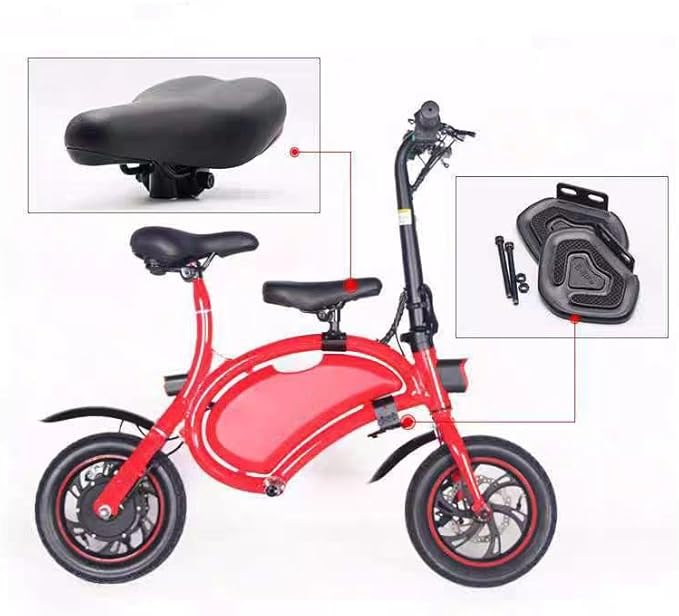Children's Saddle Style Seat Pedal Set, with Seat Cover Combination Set, Foot Pedal Suspension Shock Absorber, Suitable for F-Wheel DYU D2/D3F/D3+ Electric Bicycles