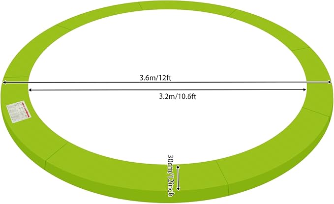 Eapmic Trampoline Pad Replacement, Trampoline Safety Pad, Spring Cover for 8ft 10ft 12ft 14ft 15ft 16ft Round Trampoline with Waterproof Foam Padding, Universal Trampoline Accessories