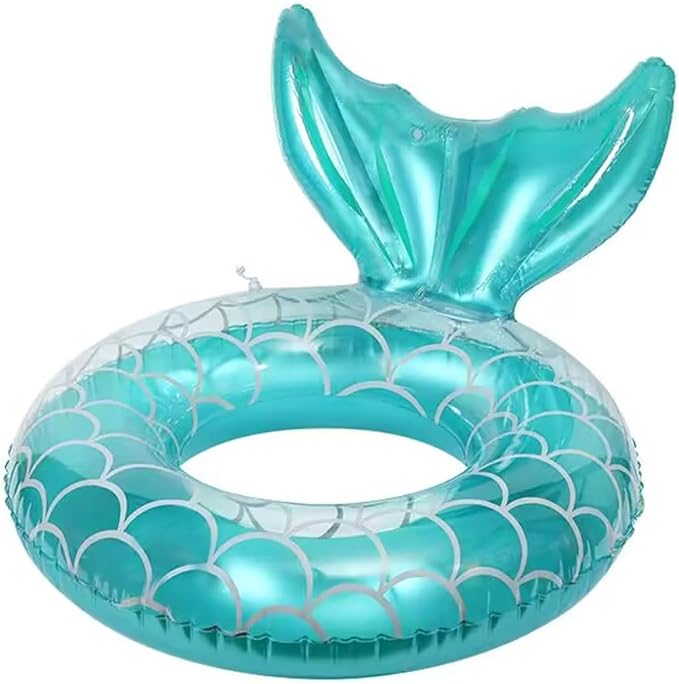 Children Swimming Ring, Inflatable Pool Floats Swim Tube Raft Toy with Fruits Mermaid Decorations Summer Water Fun Lounge Beach Lake Party Supplies for Kids