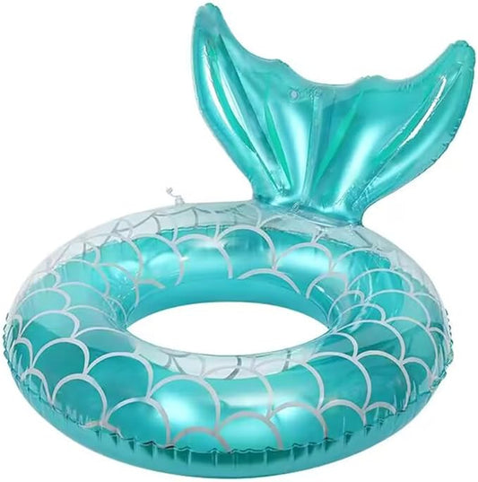 Children Swimming Ring, Inflatable Pool Floats Swim Tube Raft Toy with Fruits Mermaid Decorations Summer Water Fun Lounge Beach Lake Party Supplies for Kids
