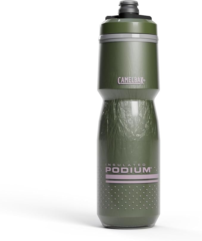 CamelBak Podium Chill Insulated 24oz Bike Water Bottle - Easy Squeeze Bottle - Fits Most Bike Cages, Deep Fern