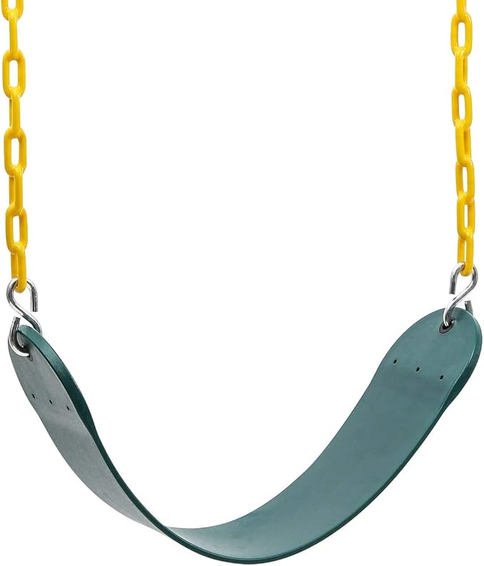 Sunnyglade 6 PCS Swings Seats Heavy Duty with 66" Chain, Playground Swing Set Accessories Replacement with Snap Hooks, Support 250lb (6, Green)