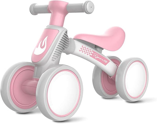 Baby Balance Bike Toys for 1 Year Old Girl Gifts, 10-36 Month Toddler Balance Bike, No Pedal 4 Silence Wheels & Soft Seat Pre-School First Riding Toys, 1st Birthday Gifts