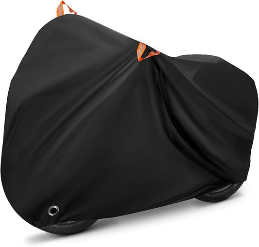 Bike Cover, Bicycle Cover Outdoor Waterproof Storage All Weather Rain Sun Windproof for Mountain Road Bike Electric Bike with Lock Holes & Reflective Strip (1 or 2 Bikes)