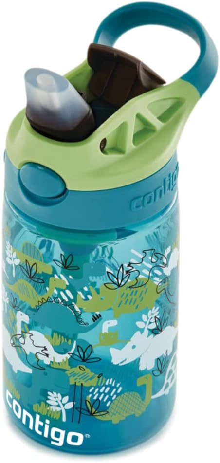 Contigo Kids Straw Water Bottle with AUTOSPOUT Lid 14oz. Dinos