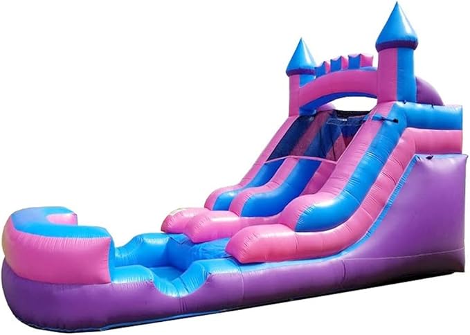 Inflatable Water Slide for Kids & Toddlers with Inflatable Pool, Backyard, Park or Commercial Use, Outdoor Water Play, Includes Blower Stakes, Splash Pool & Storage Bag, Large 21' x 9' x 12'