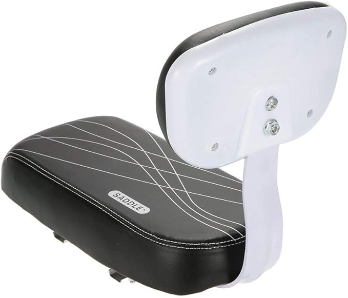 Lixada Bicycle Back Seat Cycling Bike Mountain Bike PU Leather Soft Cushion Rear Rack Seat with Back Rest