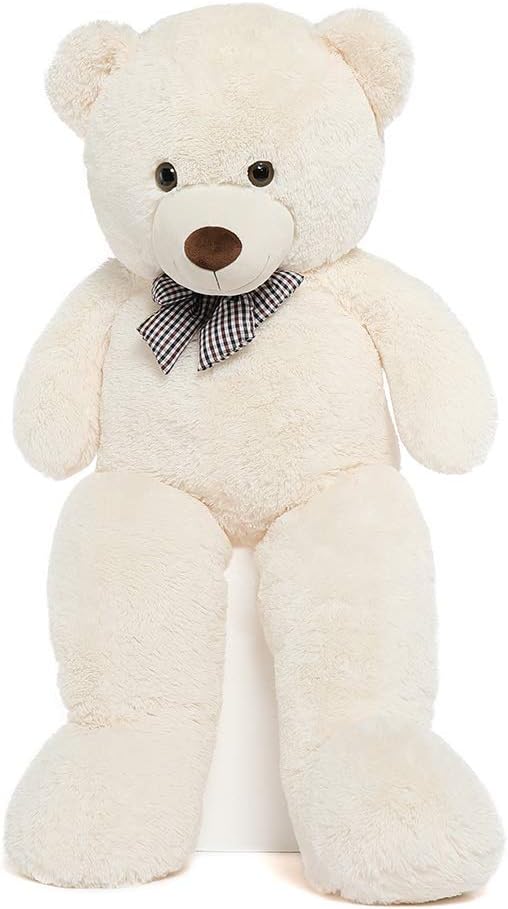 MaoGoLan Giant Teddy Bear Plush Toy - Ultra Soft & Cute Large Stuffed Animal 39 inches, Perfect for Baby Showers, Birthdays, Valentine’s Day Gifts (Kids, Couples, Family),Beige