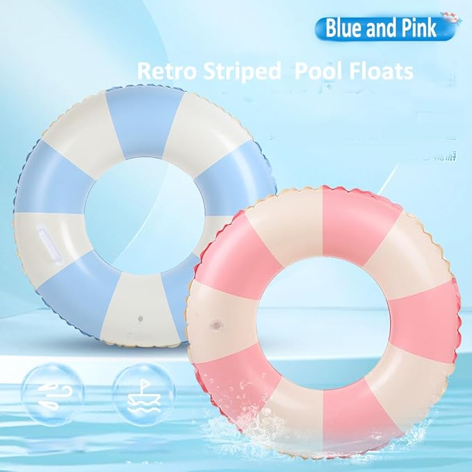 2 PCS Inflatable Pool Floats for Swimming Pool Party Lake Beach Adults - Floaties Pool Tubes Swim Rings Tubes Floaties for Beach Pool Party Decorations