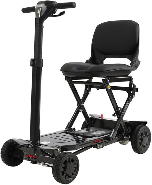 Ranger Ivy: Ultra Lightweight Full Carbon Fiber Folding Mobility Scooter – 35 lbs, Dual Battery, Airline Ready, Compact, Portable, Travel Bag Included