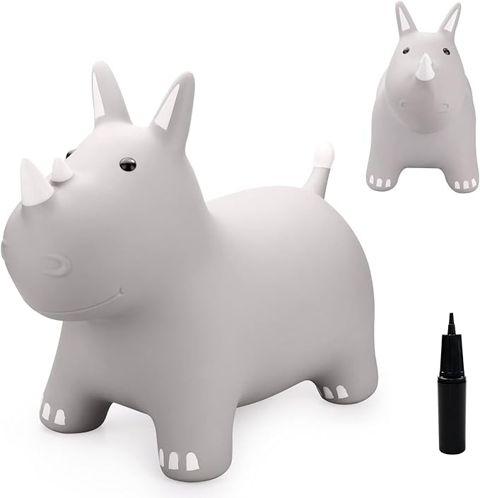 PlayZap Bouncy Horse Hopper, Bouncy Animals Hopper for Toddlers, Inflatable Jumping Ride on Bouncer, Kids Hopping Toys for 18M 2 3 Years Old Kids Boys Girls Gifts