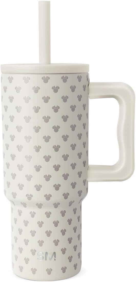 Simple Modern Disney Kids 24 oz Tumbler with Handle and Silicone Straw Lid | Spill Proof and Leak Resistant | Reusable Stainless Steel Bottle | Gift Kids Boys Girls | Trek Collection | Minnie Mouse Me