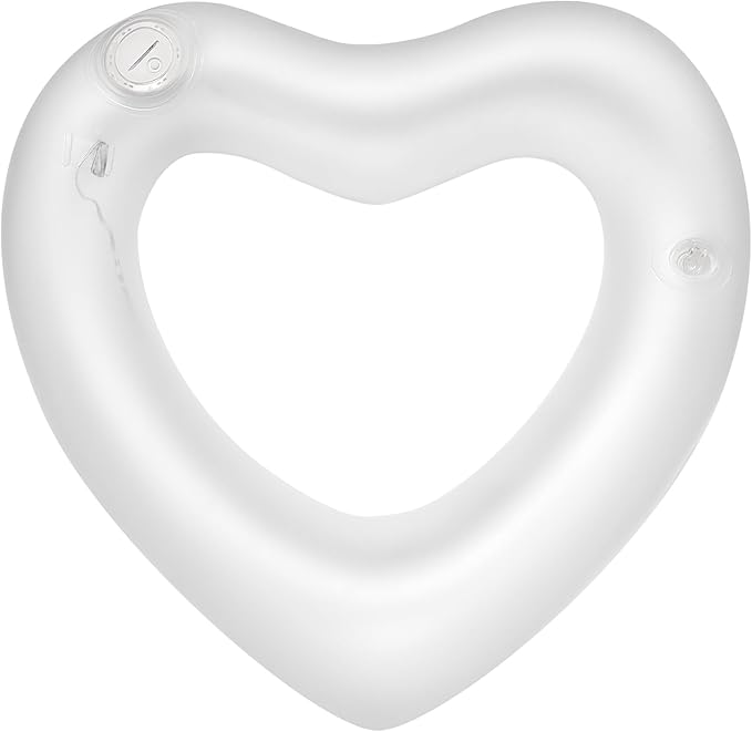 ZHUYNXIR Heart Swimming Pool Float Loungers Tube, Water Fun Beach Party Toys for Kids，Birthday Scene Layout Props.