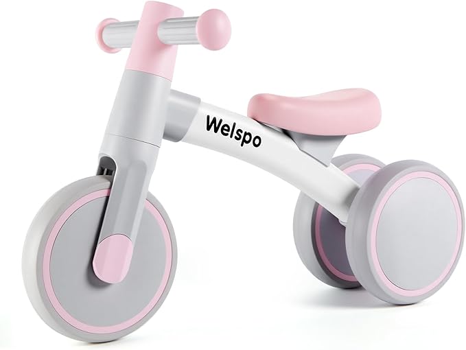 welspo Baby Balance Bikes for 1 Year Old Boys Girls 12-24 Months Kids Toddler First Bicycle Infant Walker Children No Pedal 3 Wheels Mini Bike Riding Toys