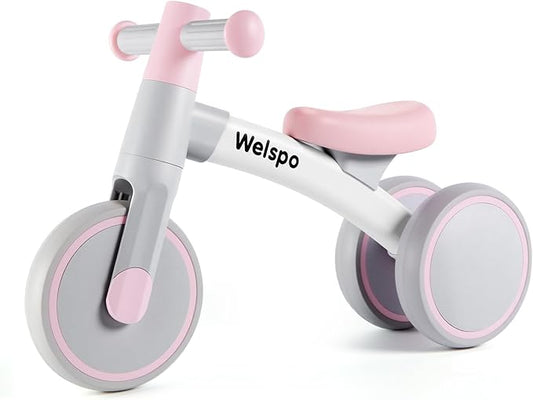 welspo Baby Balance Bikes for 1 Year Old Boys Girls 12-24 Months Kids Toddler First Bicycle Infant Walker Children No Pedal 3 Wheels Mini Bike Riding Toys
