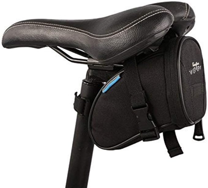 WOTOW Bike Repair Tool Kit & Bike Saddle Bag, 14 in 1 Bike Chain Tool Hex Key Wrench Maintain Accessories Multitool Set with Portable Under Seat Bag for Road Mountain Commuter Bicycle