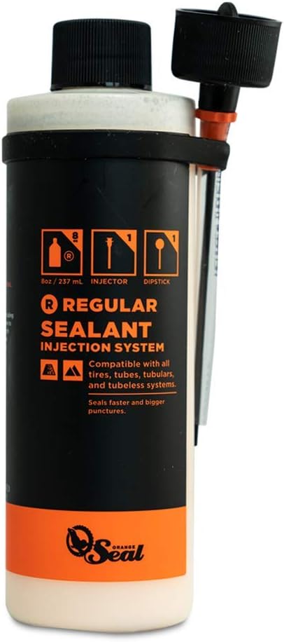 Orange Seal - Regular Formula Tubeless Bike Tire Sealant | Fast Sealing, up to 1/4" Puncture | for MTB, Road, CX and Gravel Bicycle Tires