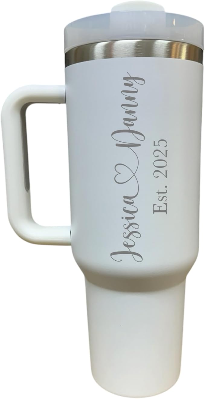 Stainless steel bottle 40oz water bottle Western tumbler Workout water bottle Gift for her New tumbler (Couple name)