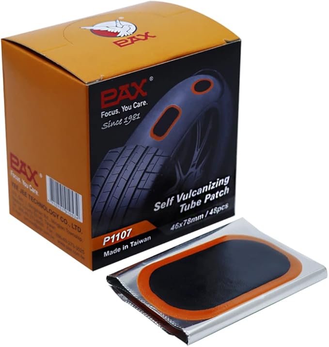 PAX 48 Pcs 46 x 78mm Oval Inner Tube Patches, Puncture Flat Tire Repair Patch for Automobile, Truck, Car, Bus, Motorcycle, Scooter, Bicycle, BMX, ATVs, River Floating, Inflatable Rubber