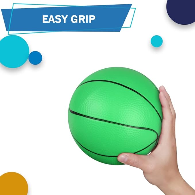 Dilabnba 8" Mini Rubber Replacement Basketballs for Basketball Hoop/Pool, Toddler Soft Beach Bouncy Ball Sports Party Game for Kids Adults, Junior Balls Indoor & Outdoor Arcades & Games (4PCS)