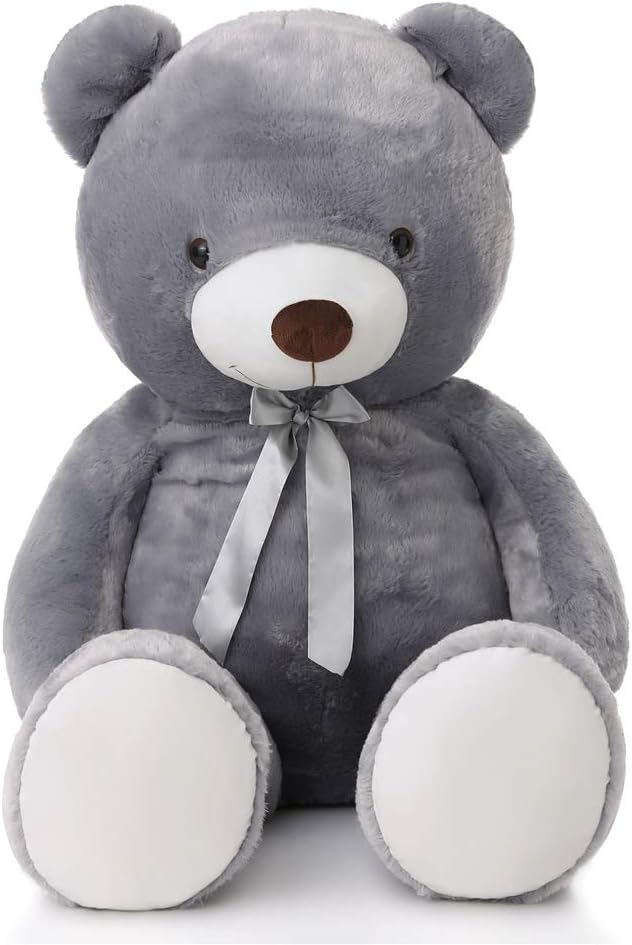 MaoGoLan Giant Grey Teddy Bear 47 inch 4 feet Large Stuffed Gray Teddy Bears Stuffed Animals for Girlfriend Children