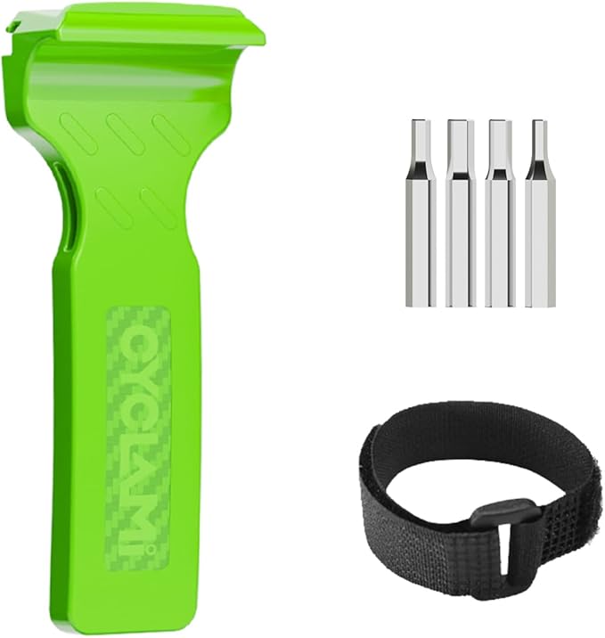 2-in-1 Bike Tire Levers Tool Kit - Ultra Strong Portable Tire Removal Crowbar for Road & Mountain Bikes - Durable Bicycle Tire Repair Tools, Easy Install/Remove for Standard Tires Green