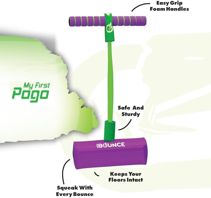 New Bounce Pogo Stick for Toddlers - Foam Jumper for Age 3,4,5,6,7,8 - Outdoor Jumping Toys - Birthday Gift for Toddler Girls and Boys
