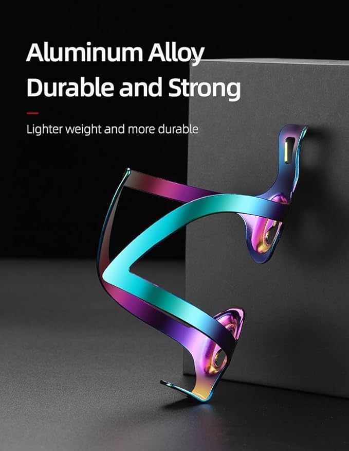 Premium Aluminum Alloy Bike Cup Holder - - Durable Water Bottle Cage for Bicycle, Road Bike, Mountain Bikes (Multicolor)