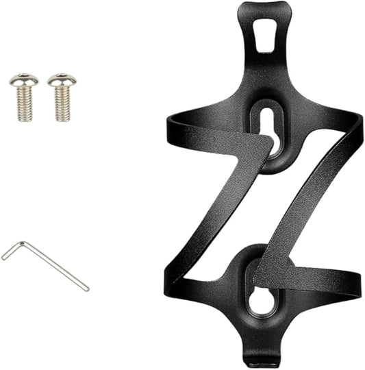 Premium Aluminum Alloy Bike Cup Holder - - Durable Water Bottle Cage for Bicycle, Road Bike, Mountain Bikes (Black)