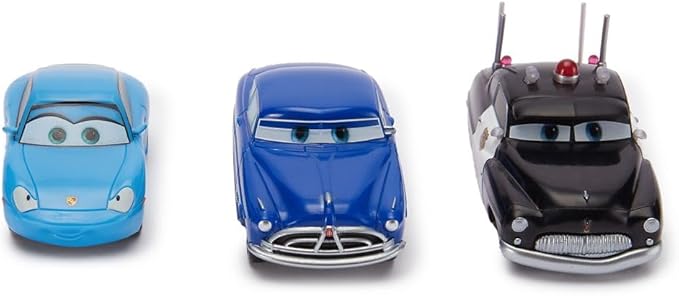 Disney Store Official Cars Figure Set – 9 Fully Sculpted Disney Figures Including Lightning McQueen, Tow Mater & More in Double-Tiered Box with Scenic Backgrounds