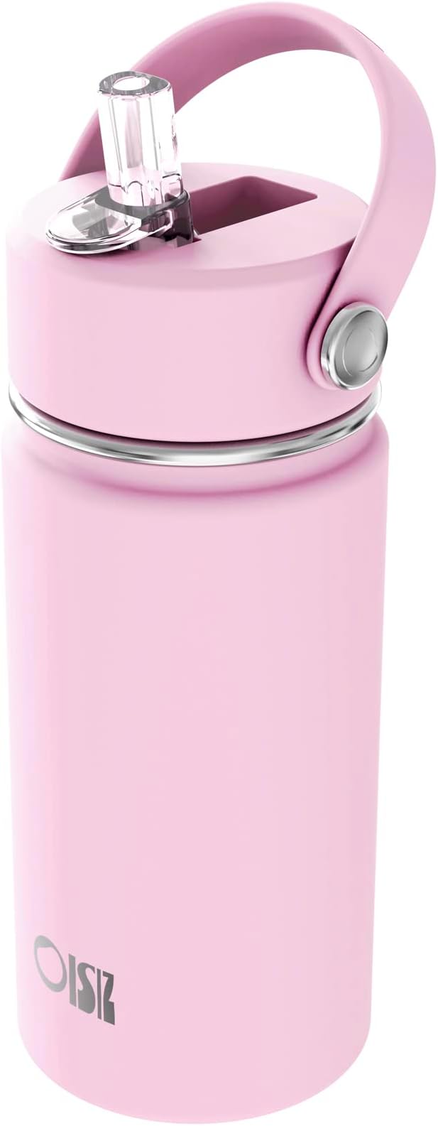 OISIZ Kids Water Bottle with Straw Lid 14oz, Vacuum Insulated 316 Stainless Steel Water Bottles for Kids for School, Leakproof Water Bottle, BPA Free and Keep Cold for 24 Hours