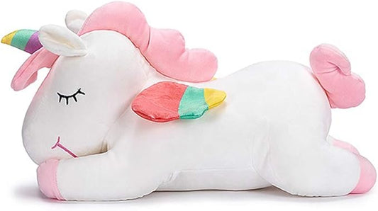 Unicorn Stuffed Animal, Soft Unicorn Plush Hugging Pillow Toy Gifts for Kids (White, 23.6 in)