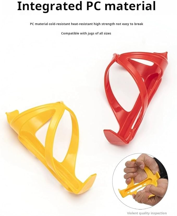 Lightweight Bicycle Water Bottle Holder - Secure, Versatile, and Stylish Bike Universal Drink Cage, Cycling, Road/Mountain Bikes (Yellow)