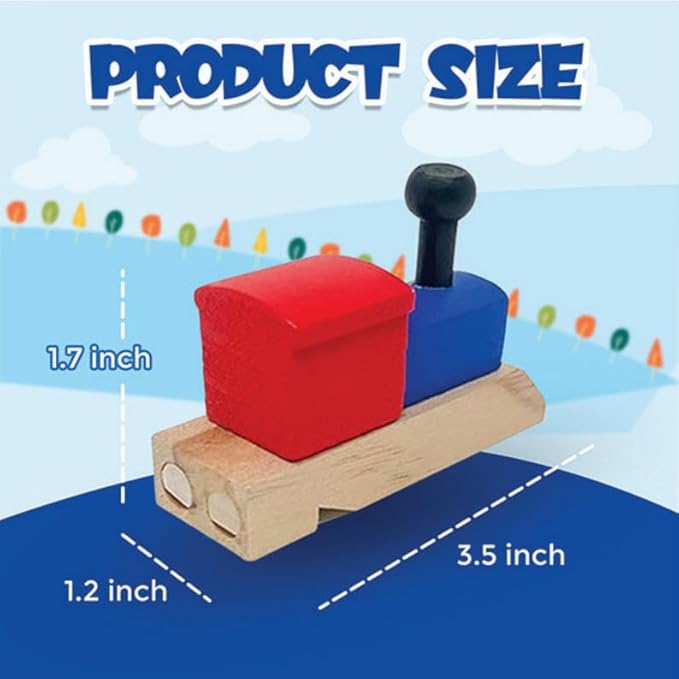 Podzly 12 Pack of Wooden Train Whistles - Fun Noise Maker Wood Toys for Kids, Montessori Toy and Party Favor for Thomas Themed Birthday Parties (1 Dozen Whistles)