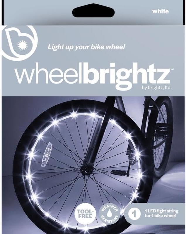 Brightz WheelBrightz LED Bike Wheel Lights - 2025 Edition with Superior Straps & LED-Weatherproof Shield! 14 Colors - Unmatched Durability, Visibility & 48+ Hours of Dazzling Illumination