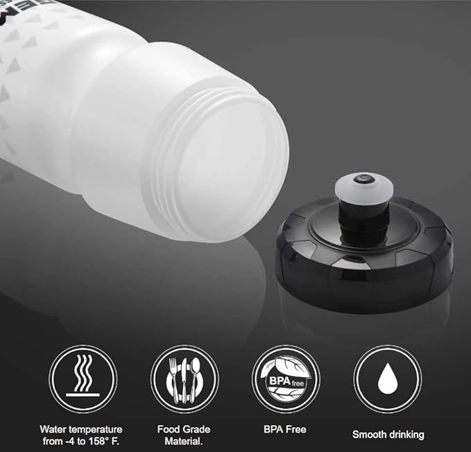GEMFUL Bike Water Bottle BPA Free 750 ml 2 Pack
