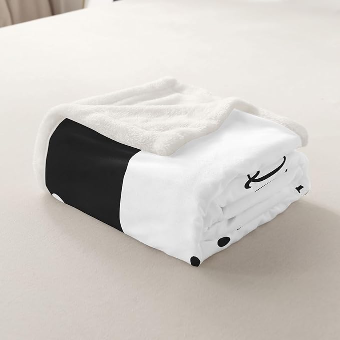 Crown Queen and King Plush Blanket His and Hers Matching Couple Sherpa Blanket Lover Romantic Valentine's Day Presents Fleece Throw Blanket Black and White Fuzzy Blanket Room Decor Throw 50x60 Inch