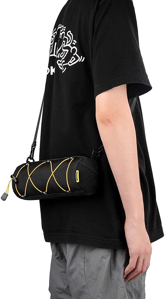 Rhinowalk Bike Handlebar Bag, Bicycle Front Bag Frame Storage Roll Bag Mountain Road Bikes Commuter Shoulder Bag Professional Cycling Accessories