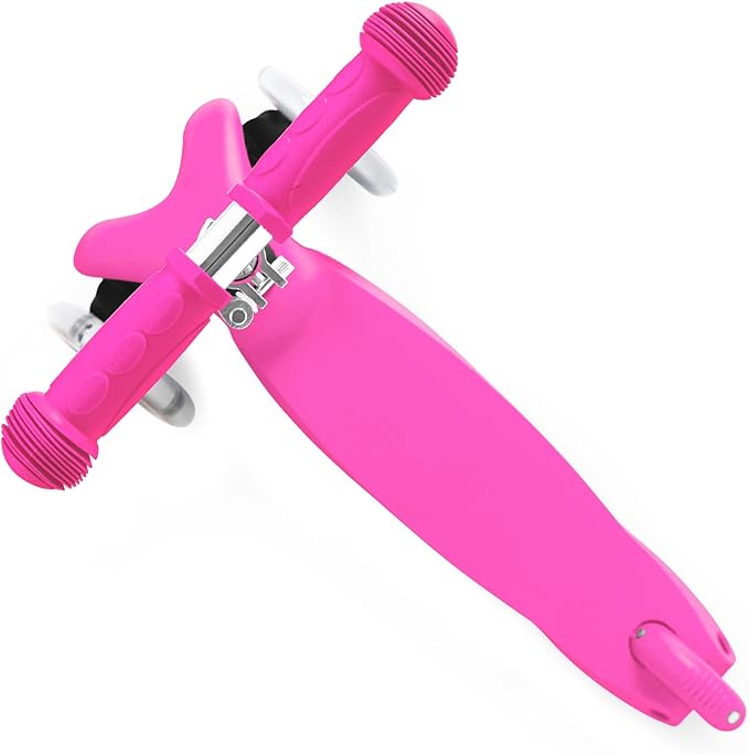 Kids Scooter, Children and Toddler 3 Wheel Kick Scooter for Boys & Girls Ages 2-5, LED Lighted Wheels and 3 Adjustable Height Handlebars, Lean-to-Steer